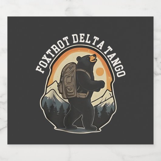 FDT Resist Beer Foxtrot Delta Tango Sparkling Wijnetiket (Enkel label)