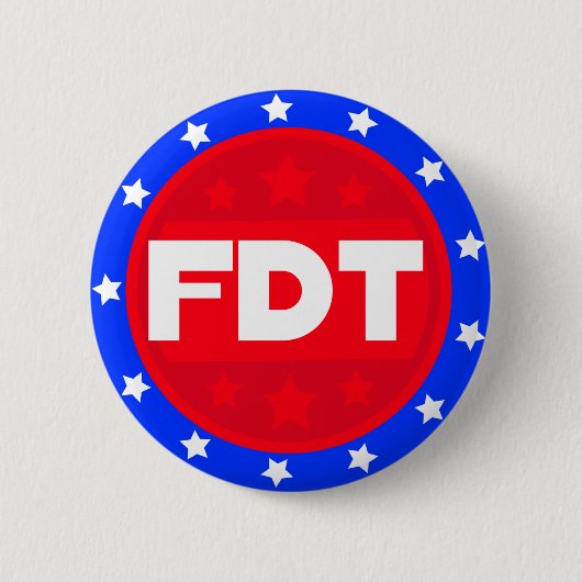 FDT | Rood, wit en blauw protesten Button (Voorkant)