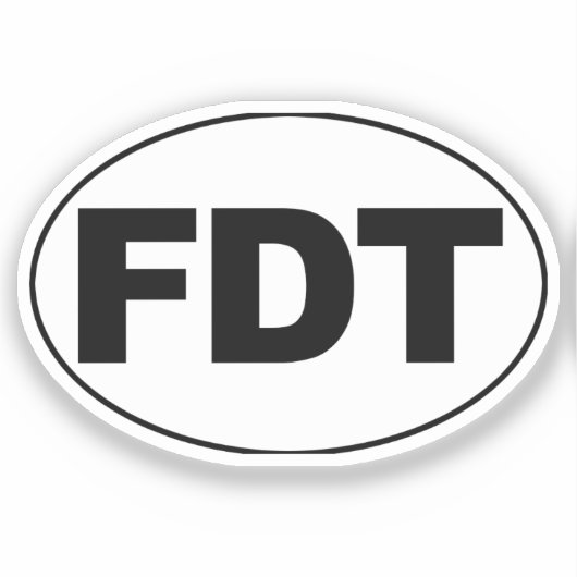 "FDT" STICKER (Voorkant)