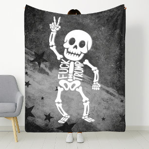 FDT Trump Grappig Anti Trump Skelet Fleece Deken