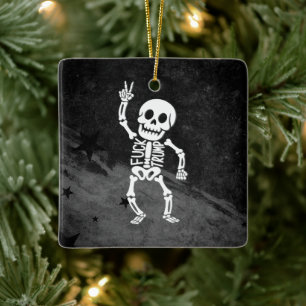 FDT Trump Grappig Anti Trump Skelet Keramisch Ornament