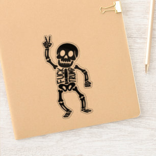 FDT Trump Grappig Anti Trump Skelet Sticker