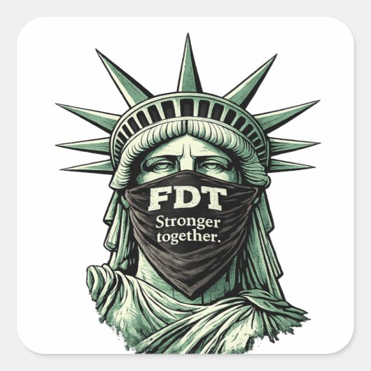 FDT VIERKANTE STICKER (Voorkant)