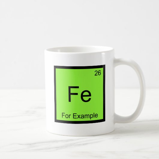 Fe - Bijvoorbeeld Grappig Chemie Elementsymbool T Koffiemok (Rechts)