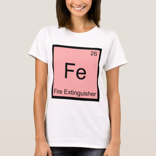 Fe - Blusser Grappige Chemie Symbool T-shirt (Voorkant)