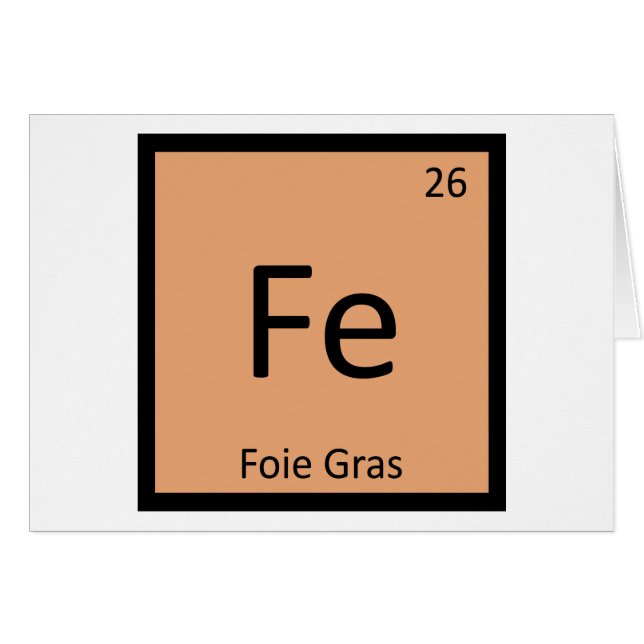 Fe - Chemie van Eend Lever Pastei Periodiek Systee (Voorkant Horizontaal)