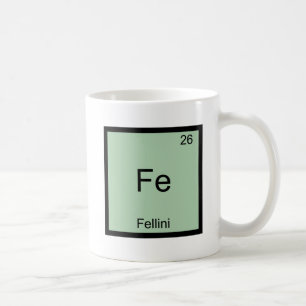Fe - Fellini Grappige Chemie Element Symbool T-shi Koffiemok