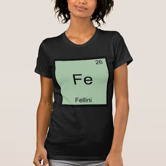 Fe - Fellini Grappige Chemie Element Symbool T-shi T-shirt (Voorkant)