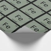 Fe - Fennel Chemistry Periodic Table Symbool Cadeaupapier (Hoek)