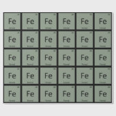 Fe - Fennel Chemistry Periodic Table Symbool Cadeaupapier (Vlak)