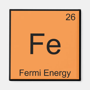 Fe - Fermi Energie Grappige Chemie Elementsymbool  Magneet