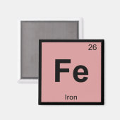 Fe - IJzerchemie Periodieke Tabel Symbool Element Magneet (Voorkant / Achterkant)