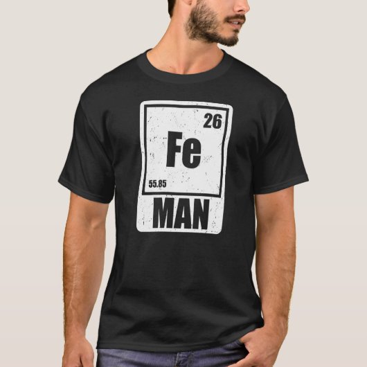 Fe Iron Science Elements Chemist Scientist Premium T-shirt (Voorkant)