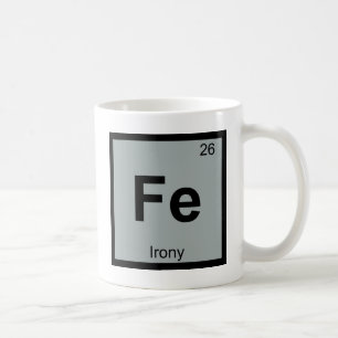Fe - Irony Chemistry Periodic Table Symbol Koffiemok
