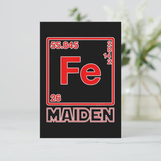 Fe Maiden Iron Element FE Parody Kaart (Staand voorkant)