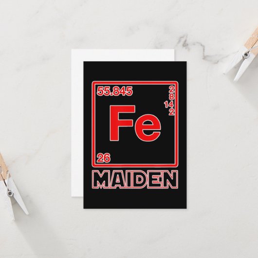 Fe Maiden Iron Element FE Parody Kaart (Voorkant / Achterkant in situ)
