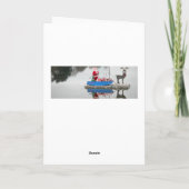 Fe van de kerstman feestdagen kaart (Achterkant)