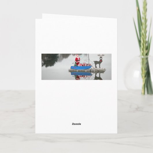 Fe van de kerstman feestdagen kaart (Achterkant)