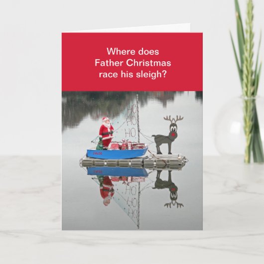 Fe van de kerstman feestdagen kaart (Voorkant)