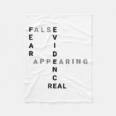 Fear False Evidence Appearing Real Motivational  Fleece Deken (Voorkant)