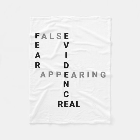 Fear False Evidence Appearing Real Motivational  Fleece Deken (Voorkant)