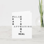 Fear False Evidence Appearing Real Motivational  Kaart (Voorkant)