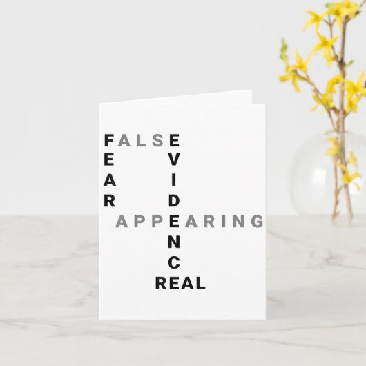 Fear False Evidence Appearing Real Motivational  Kaart (Gele Bloem)