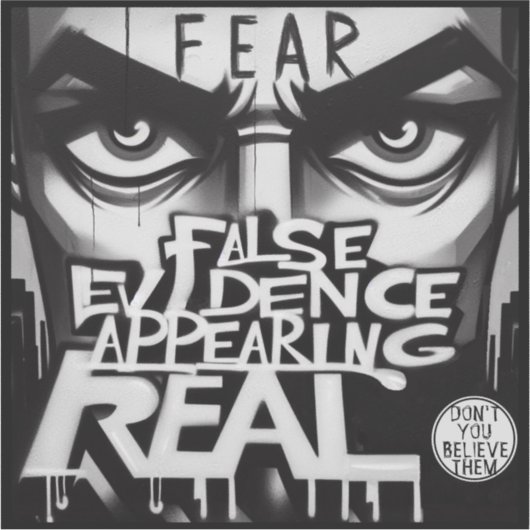 FEAR False Evidon lijkt echt Sticker (Voorkant)