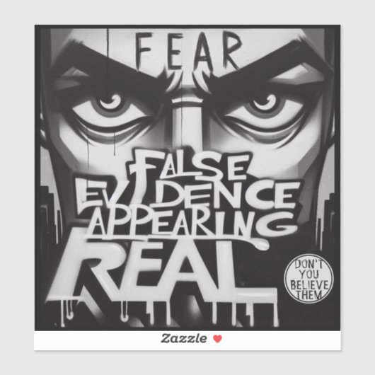 FEAR False Evidon lijkt echt Sticker (Vel)