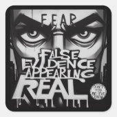 FEAR False Evidon lijkt echt Vierkante Sticker (Voorkant)