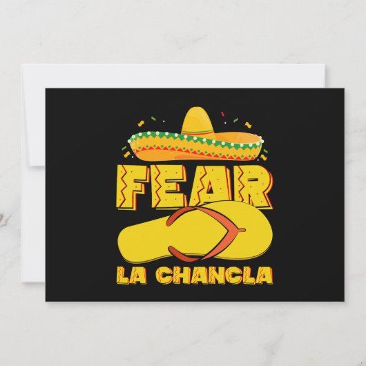 Fear La Chancla Grappige Mexicaanse Cinco De Mayo Kaart (Voorkant)