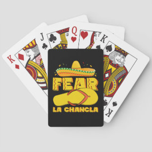 Fear La Chancla Grappige Mexicaanse Cinco De Mayo Pokerkaarten