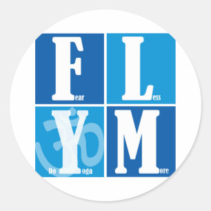 Fear Minder Yoga Meer Ronde Sticker