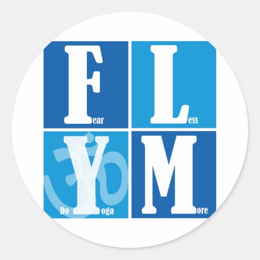 Fear Minder Yoga Meer Ronde Sticker (Voorkant)