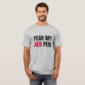 FEAR MY RED PEN Funny Educator of Editor T-shirt (Voorkant volledig)
