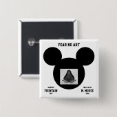 Fear No Art™ Button (Voorkant /achterkant)
