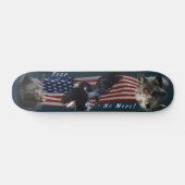 "Fear No More" Eagle, Beer, Wolf Schaats Board Skateboard (Horizontaal)