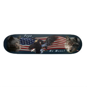 "Fear No More" Eagle, Beer, Wolf Schaats Board Skateboard