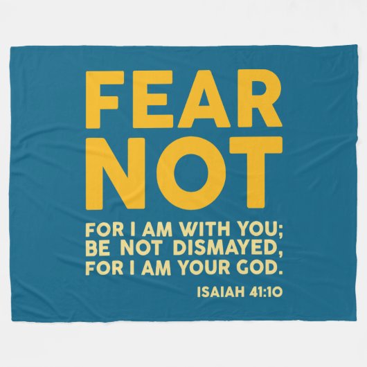 Fear not, for I am with you Fleece Deken (Voorkant (Horizontaal))