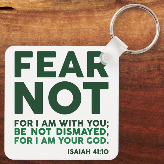 Fear not, for I am with you Sleutelhanger (Achterkant)