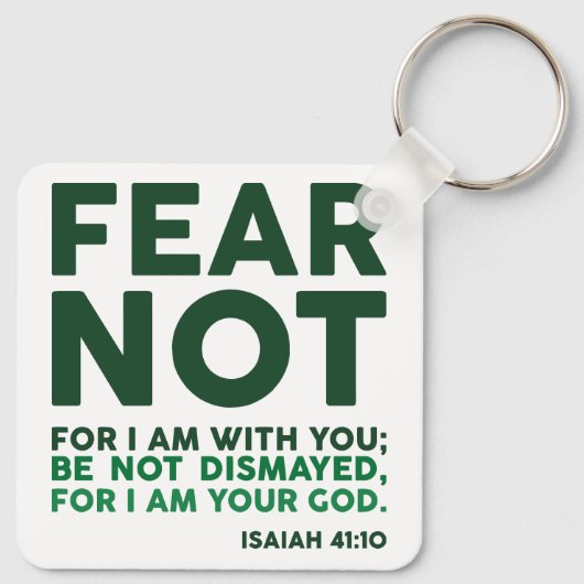 Fear not, for I am with you Sleutelhanger (Achterkant)