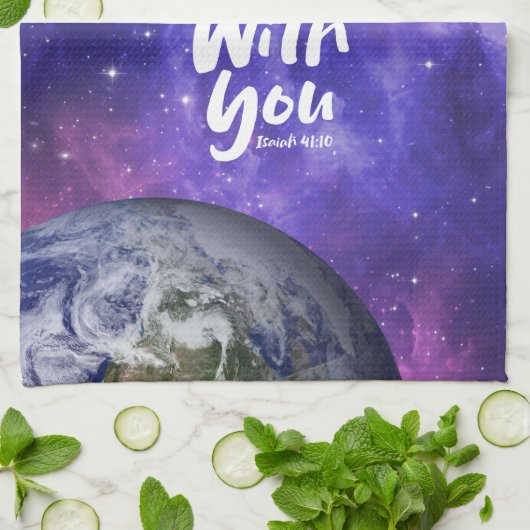 FEAR NOT, I AM with you - Isaiah 41:10 Christelijk Theedoek (Gevouwen)