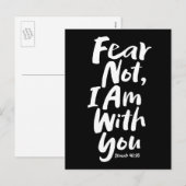 FEAR NOT, I am with you - Religieuze Hope God Jesu Feestdagenkaart (Voorkant / Achterkant)