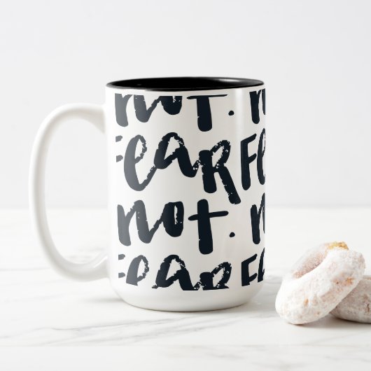 Fear not tweekleurige koffiemok (Met donut)