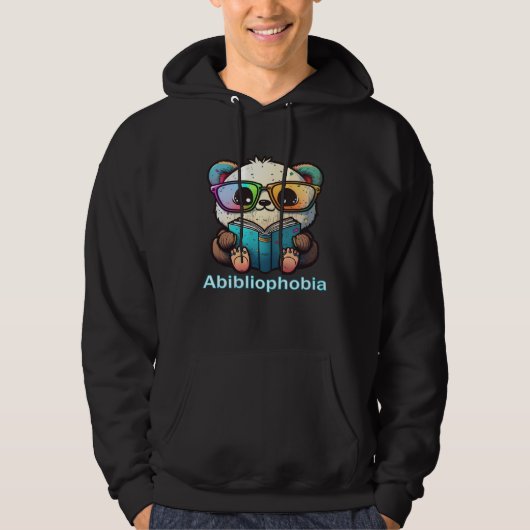 Fear of Running Out of Books to Read Abibliophobia Hoodie (Voorkant)