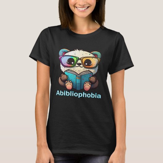 Fear of Running Out of Books to Read Abibliophobia T-shirt (Voorkant)