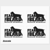 Fear the Beard - Deutsch Drahthaar Gear Rechthoekige Sticker (Vel)