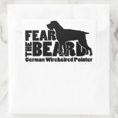 Fear the Beard - Duits Wirehaired Pointer Gear Rechthoekige Sticker (Tas)