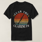 Fear the Clarinets for Clarinetists Musicians Men T-shirt (Design voorkant)