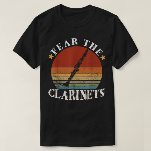Fear the Clarinets for Clarinetists Musicians Men T-shirt (Design voorkant)